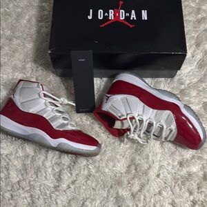Air Jordan Red and White Sneakers